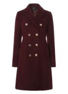 Dorothy Perkins Burgundy Double Breasted Dolly Duster Coat