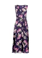 *billie & Blossom Tall Navy Floral Print Cowl Neck Dress