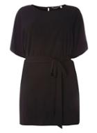 Dorothy Perkins Dp Curve Black Self Tie Tunic