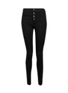 Dorothy Perkins Black Four Button Frankie Jeans