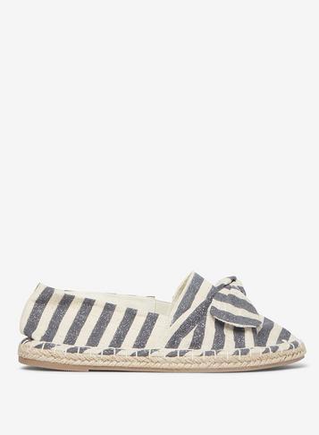 Dorothy Perkins Navy Striped Ciera Bow Espadrilles