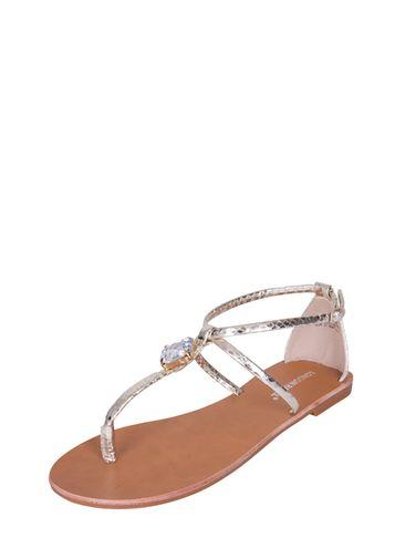 Dorothy Perkins *london Rebel Gold Faux Snake Effect Sandals