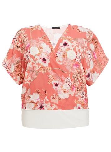 *quiz Curve Coral Chain Print Top