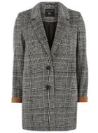 Dorothy Perkins Charcoal Check Boyfriend Coat