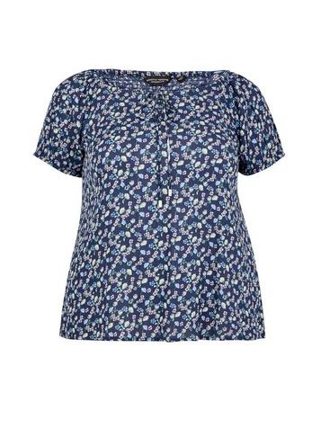 Dorothy Perkins *dp Curve Navy Gypsy Top