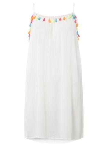 Dorothy Perkins *ivory Multi Tassel Tie Dress