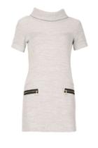 Dorothy Perkins *izabel London Light Grey Short Sleeve Dress