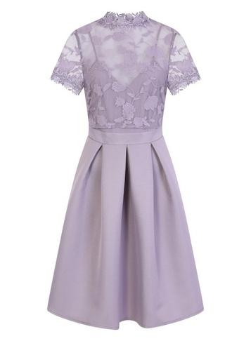 Dorothy Perkins *little Mistress Lilac Embroidered Trim Dress
