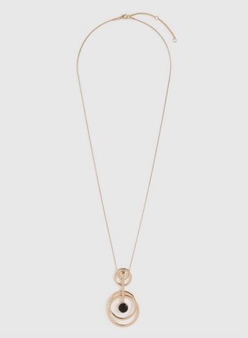 Dorothy Perkins Black Catseye Gold Necklace