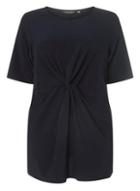Dorothy Perkins Dp Curve Navy Knot Front Tunic