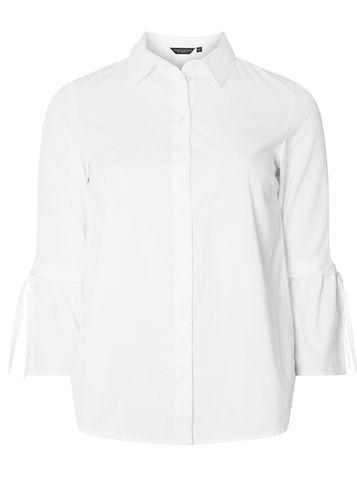 Dorothy Perkins Ivory Poplin Tie Sleeve Shirt