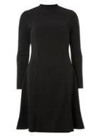 Dorothy Perkins *tall Black High Neck Fit And Flare Dress