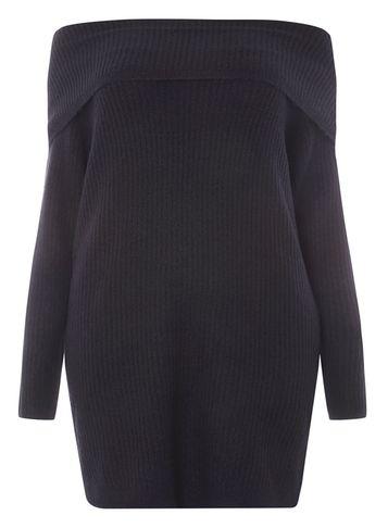 Dorothy Perkins Dp Curve Navy Bardot Jumper