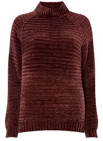 Dorothy Perkins *vero Moda Burgundy Chenille Design Jumper