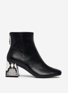*lola Skye Black Animal Print London Ankle Boots