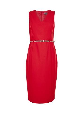 Dorothy Perkins Red Snake Print Belted Dress