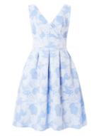Dorothy Perkins *luxe Blue Leaf Jacquard Dress