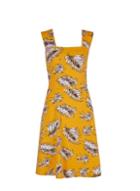Dorothy Perkins Yellow Square Neck Print Fit And Flare Dress