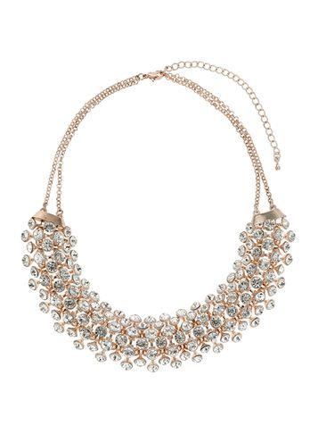Dorothy Perkins Crystal Rose Gold Necklace