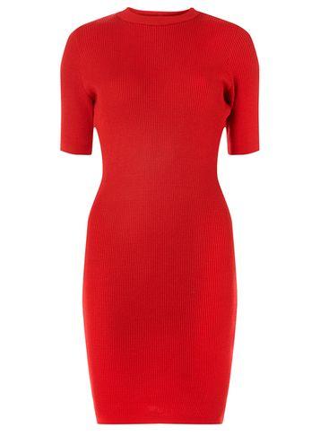 Dorothy Perkins Red High Neck Knitted Dress