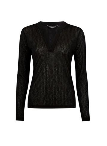 Dorothy Perkins Black Nehru Collar Top