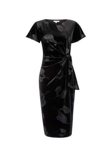 *lily & Franc Black Manipulated Dress