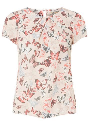 Dorothy Perkins *billie & Blossom Petite Blush Butterfly Shell Top