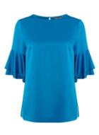 Dorothy Perkins *tall Satin Ruffle T-shirt