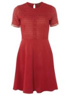 Dorothy Perkins Red Mixed Lace Dress