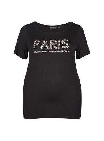 Dorothy Perkins *dp Curve Black Paris Motif T-shirt