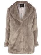 Dorothy Perkins Silver Faux Fur Coat