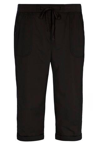 Dorothy Perkins Black Jersey Waistband Cropped Trousers