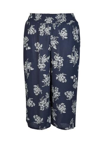 Dorothy Perkins *dp Curve Navy Floral Print Crinkle Culottes