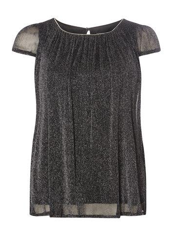 Dorothy Perkins *billie & Blossom Black Shimmer Shell Top