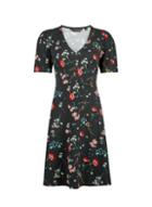 Dorothy Perkins Black Floral Print Tea Dress