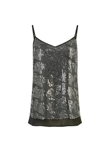 Dorothy Perkins Silver Sequin Camisole Top