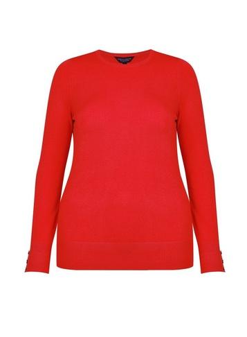 Dorothy Perkins *dp Curve Red Button Cuff Jumper