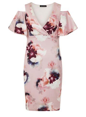 Dorothy Perkins *girls On Film Multi Cold Shoulder Shift Dress