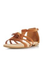 Dorothy Perkins *head Over Heels By Dune Tan 'lylaa' Flat Sandals