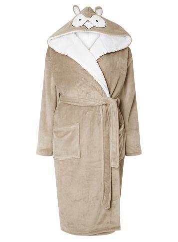 Dorothy Perkins Novelty Grey Owl Dressing Gown