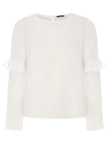Dorothy Perkins *only White Ruffle Sleeve Blouse