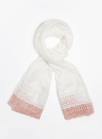 Dorothy Perkins Ecru Lace Insert Scarf