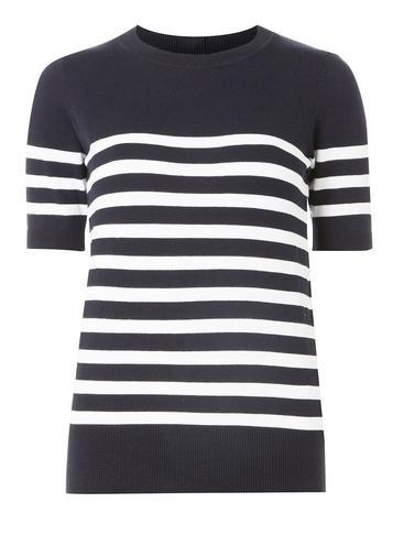 Dorothy Perkins Multi Colour Breton Pearl Knitted T-shirt