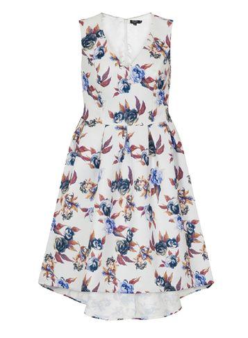 Dorothy Perkins *chi Chi London White Curve Floral Dress