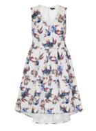 Dorothy Perkins *chi Chi London White Curve Floral Dress