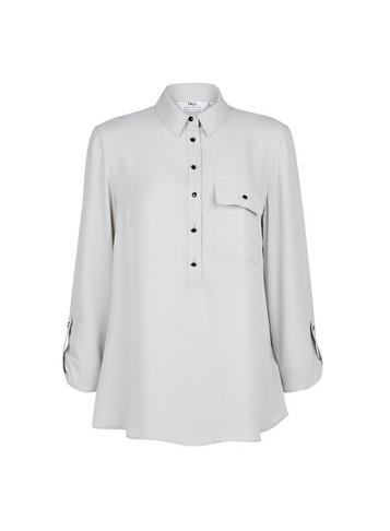 Dorothy Perkins *tall Silver Roll Sleeve Shirt