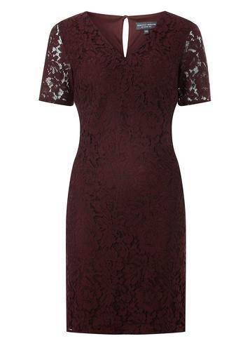 Dorothy Perkins *tall Berry Lace Shift Dress