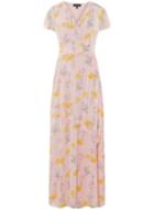 Dorothy Perkins Blush Floral Print Chiffon Ruffle Maxi Dress