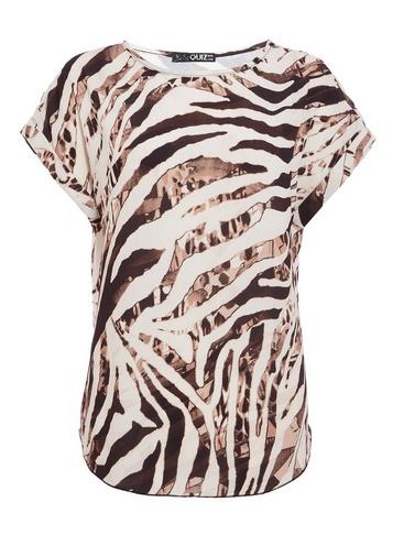 *quiz Multi Colour Zebra Print Top