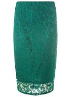 Dorothy Perkins Green Lace Pencil Skirt
